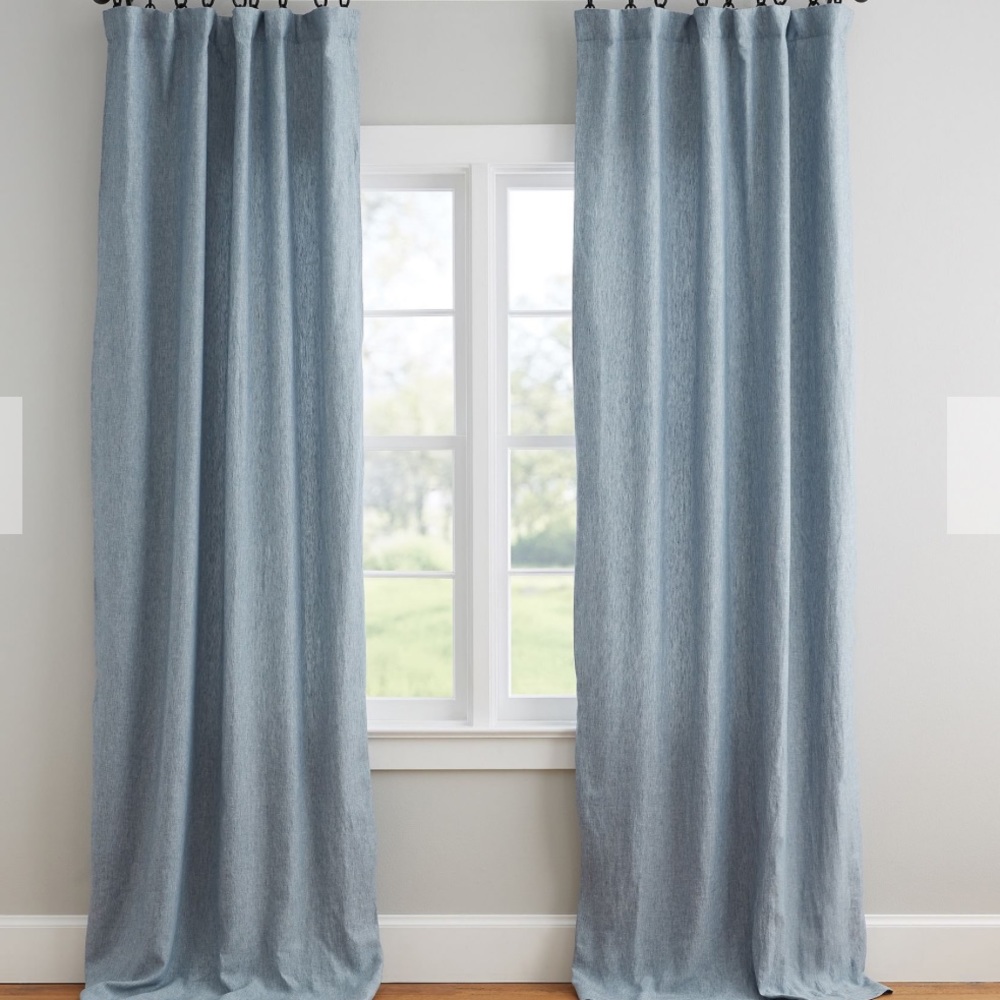 EUC Pottery Barn Belgian Flax Linen Curtain 108x50